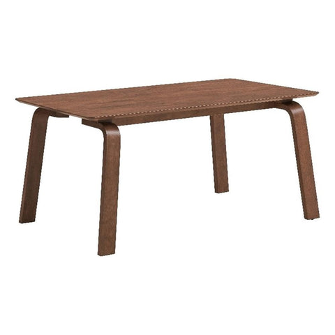 Acme Furniture Ginny Rectangular Solid Wood Dining Table in Walnut