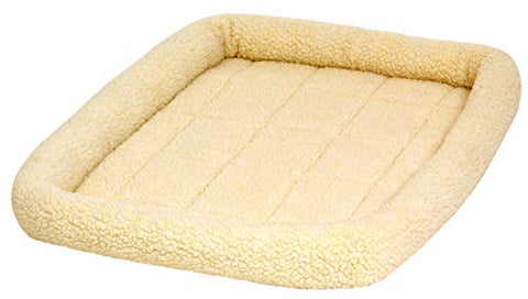 Little Giant Pet Lodge Fleece Pet Bed, 35 Inch Large Size, Cream