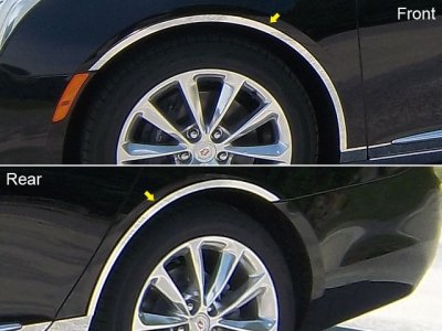 QAA is Compatible with 2013-2017 Cadillac XTS 4 Piece Stainless Wheel Well Accent Trim WQ53245