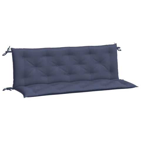 vidaXL Garden Bench Cushions - Outdoor/Indoor Waterproof Seat Pads - Navy Blue Oxford Fabric w/Soft Hollow Fiber Filling - 59.1"x19.7"x2.8" - Set of 2