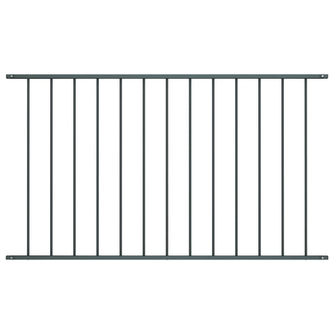 vidaXL Fence Panel, Garden Fence, Fencing Border for Yard Patio Lawn Outdoor, Fence Barrier, Powder-Coated Steel 5.6'x3.3' Anthracite