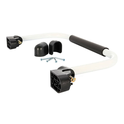 Camco Fold-Away RV Grab Handle - Provides Secure Hold for Entering & Exiting - Measures 18-in, for Smaller RVs & Trailers - Easily Installs Beside RV Door, Hardware Included - White (42198)