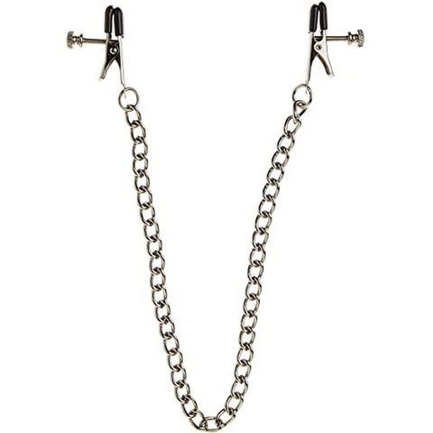 Spartacus Broad Tip Nipple Clamps with Adjustable Link Chain