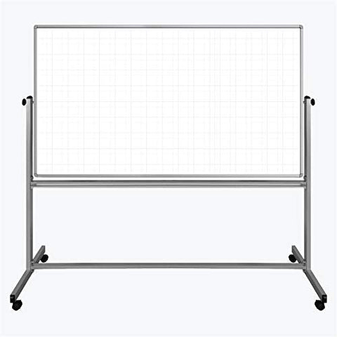 72G x 40G Mobile Magnetic Combination Ghost Grid/Whiteboard - White