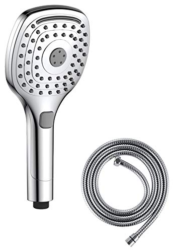 Aqua Piazza by KubeBath 5" Multifunction Handheld With Flexible Hose