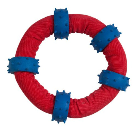 Chomper Gladiator Tuff Nylon Tug with Spike Rings Toy for Dogs