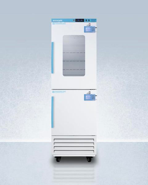 ACCUCOLD 10.74 cu.ft. Medical Refrigerator/Freezer Combination Unit, 24” Wide, Vaccine, Glass Door, White- ARFG15PVDL2B Digital Data Logger (DDL) Included (24 Inch)