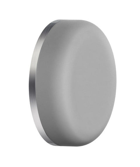 DOOR STOP FOR WALL IN GREY RUBBER/BRUSHED SS