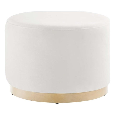Modway Large 23" Round Performance Velvet Upholstered Upholstered Ottoman