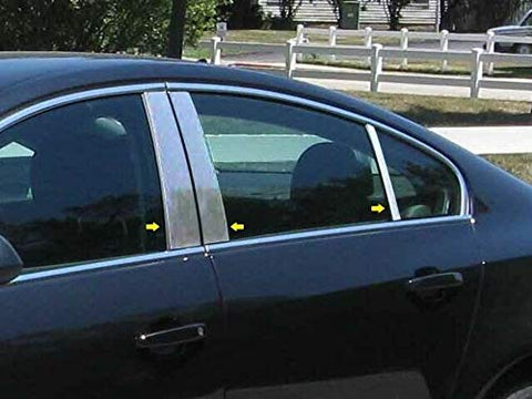 QAA is Compatible with 2011-2017 Buick Regal 6 Piece Stainless Pillar Post Trim PP51576