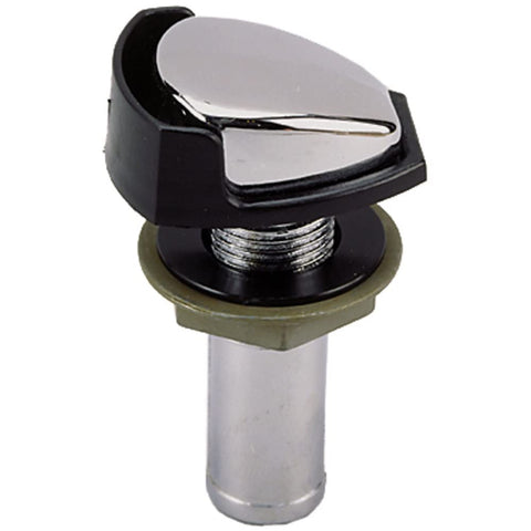 Perko 0506DP4CHR Chrome-Plated Fuel Tank Vent with Black Polymer Splash Guard for 5/8" Hose
