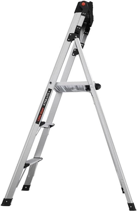 Little Giant Xtra-Lite Plus 5 ft. H Aluminum Step Ladder Type IAA 375 lb. Capacity