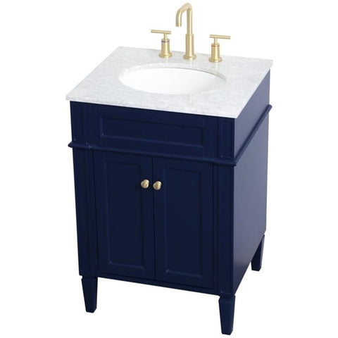 24 Inch Single Bathroom Vanity in Blue, 714677