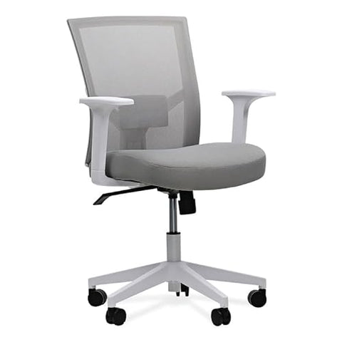 mesh back fabric task chair supports up to 275 lb 17.32 inch to 21.1 inch seat height gray seat gray back