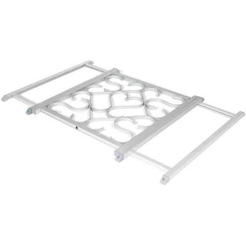 Camco Deluxe Aluminum RV Screen Door Grille | Adds a Sturdy Feel to The RV Door | Adjusts from 20-inches to 32-inches Wide | (43991)