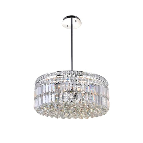 CWI Lighting Colosseum 7'' 4-Light Bathroom Sconce with Chrome Finish for Bathroom, Powder Room, Vanity Area – E12 LED Compatible – Crystal-Encrusted Modern Glam Design