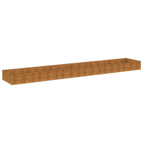 vidaXL Corten Steel Garden Raised Bed 228 x 39.4 x 14.2 in Outdoor Planter Ideal for Flowers and Herbs Rustic Finish Durable Metal Structure Plant Stand Vegetable Herb Flower Pot Box