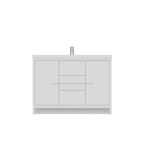 Sortino 48 inch Modern Bathroom Vanity White