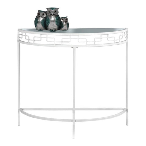 Monarch Specialties I Metal Hall Console Accent Table, 36", White