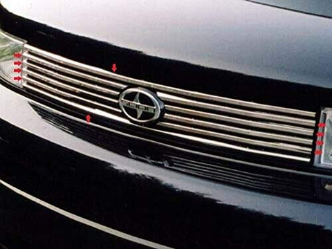 QAA is Compatible with 2004-2006 Scion Xb 10 Piece Stainless Front Grille Accent Trim, Insert Package SG24180