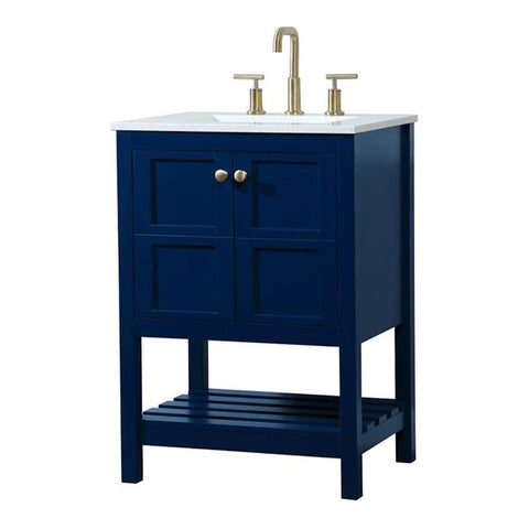 24 in. Single Bathroom Vanity in Blue