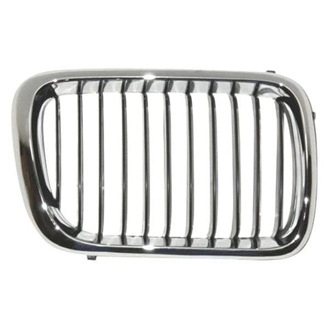 Sherman Parts SHE0054A-99-4 Right Hand Grille for 1997-1999 BMW 3 Series E36 & 1997-1999 M3 Chrome & Black