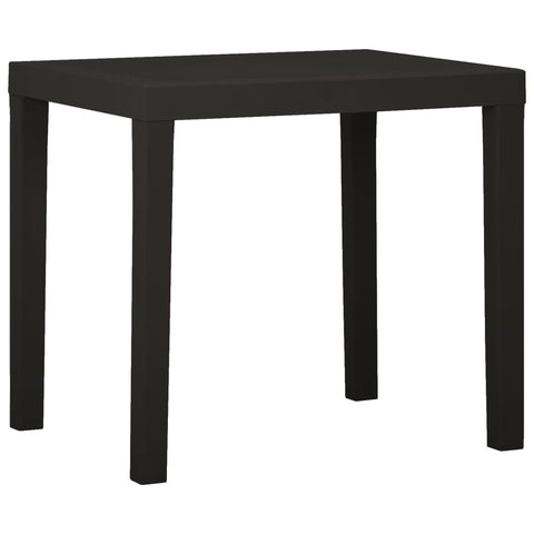 vidaXL Outdoor Patio Table - Weather- and Lightweight - Made from Durable Plastic - Requires Assembly - Anthracite - 31.1"x25.6"x28.3"