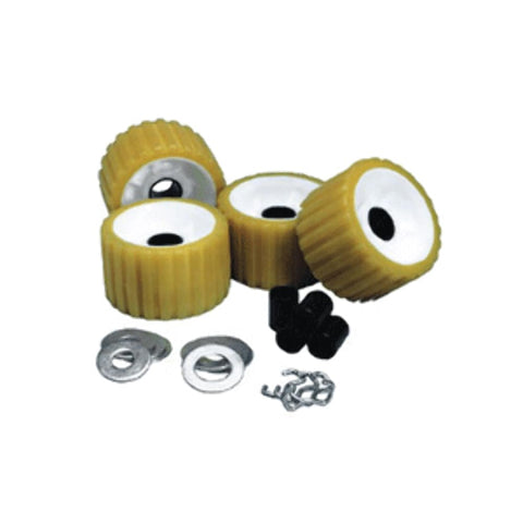 C.E. Smith Ribbed Roller Replacement Kit Pack of 4 Gold