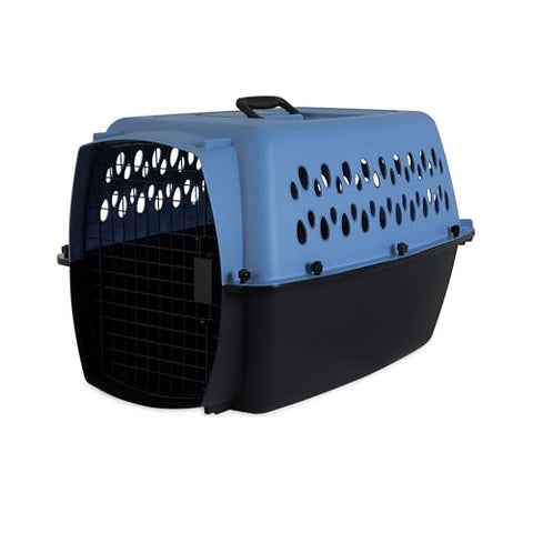 Petmate Pet Porter Fashion Dog Kennel 26", Parisian Blue & Black, for Pets 20-25lbs, Made in USA