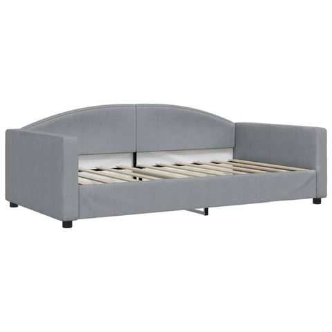vidaXL Light Gray Day Bed Sofa Without Mattress Modern Fabric Sleeper Comfortable Daybed Multi Functional Guest for Living Room Bedroom Use Twin