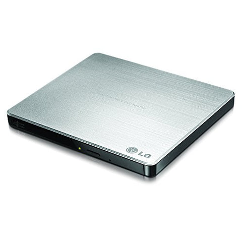 LG Electronics GP60NS50 USB 3.0 Compatible, Super-Multi Ultra Slim Portable DVD+/-RW External Drive for PC Windows, Linux, Mac OS, Surface Pro 3&4, with M-DISC Support, Silver