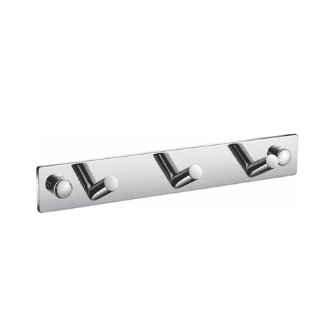 Oakestry Aqua Chiaro Wall Mounted Robe Hook with 3 Hooks Durable Stainless Steel Bathroom Accessory Rust Resistant Easy Installation for Home Hotel Spa Guest Room