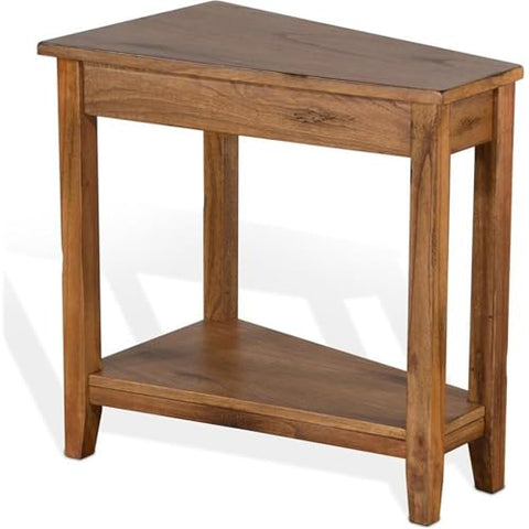 Sunny Designs Sedona 16" Transitional Wood Chair Side Table in Rustic Oak