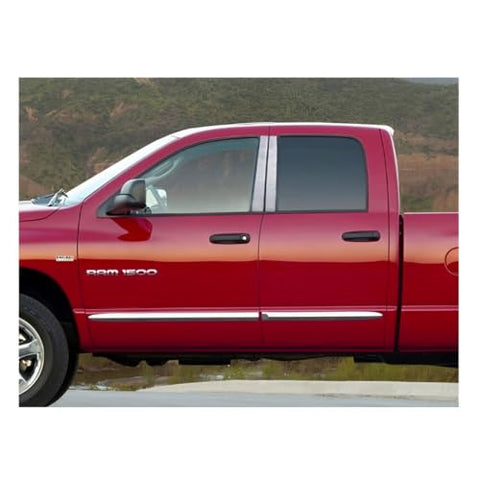 QAA is Compatible with 2002-2008 Dodge RAM 4 Piece Stainless Pillar Post Trim PP42935