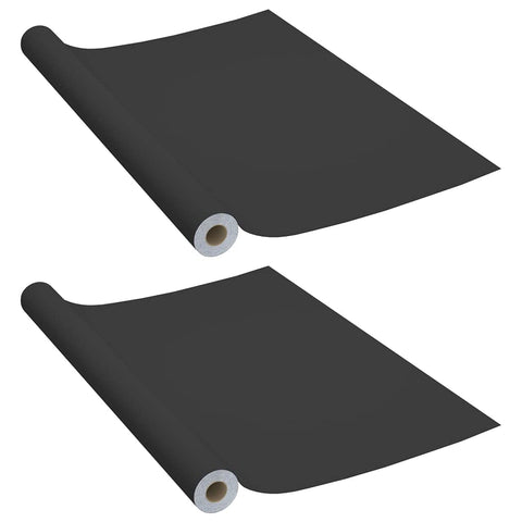 vidaXL Furniture Film Black PVC 197 in x 35.4 in Adjustable Armrests