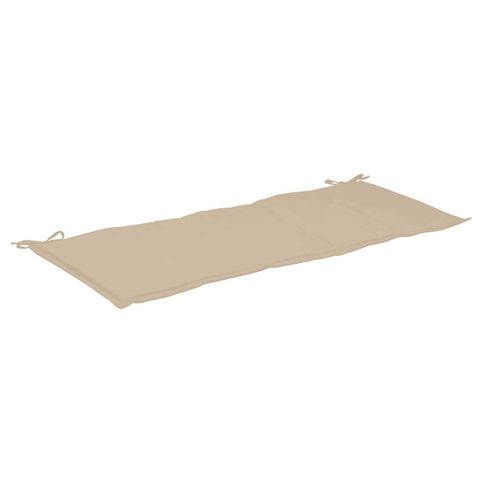 vidaXL Comfortable Outdoor Garden Bench Cushion 59.1"x19.7"x1.2" â€“ Beige Color, Oxford Fabric Material, Foam Fiber Filling, Rope Fastening, Fits Standard Garden Benches