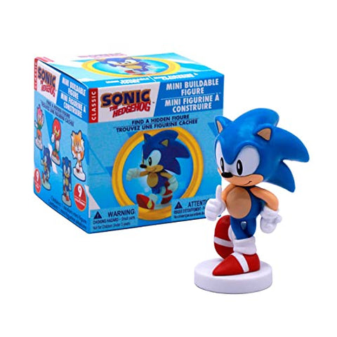 Sonic The Hedgehog Mini Buildable Action Figure Mystery Box - Blind Bags with Sonic Figure, Tails, Knuckles, and Amy Rose Mini Figures - Sonic The Hedgehog Toys