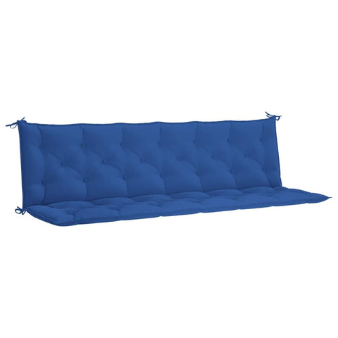 vidaXL Garden Bench Cushions, 2pcs Blue, Durable Oxford Fabric, Lightweight & Water-Resistant, Hollow Fiber Filling, Indoor & Outdoor Use, Non-Slip Ropes Attached