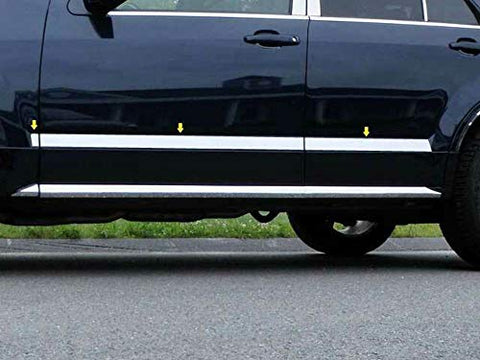 QAA is Compatible with 2004-2009 Cadillac SRX 6 Piece Stainless Rocker Panel Trim, Insert Kit, 2" - 2.5" Tapered Width TH44261