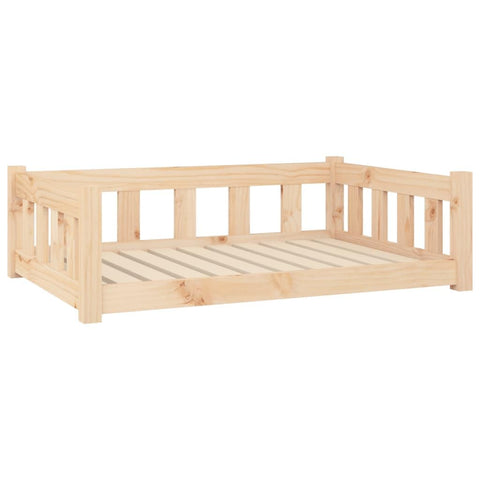 vidaXL Rustic Solid Pine Wood Dog Bed â€“ Spacious and Comfortable Pet Bed with Smooth Edges and Supporting Sidewalls â€“ Assembly Required
