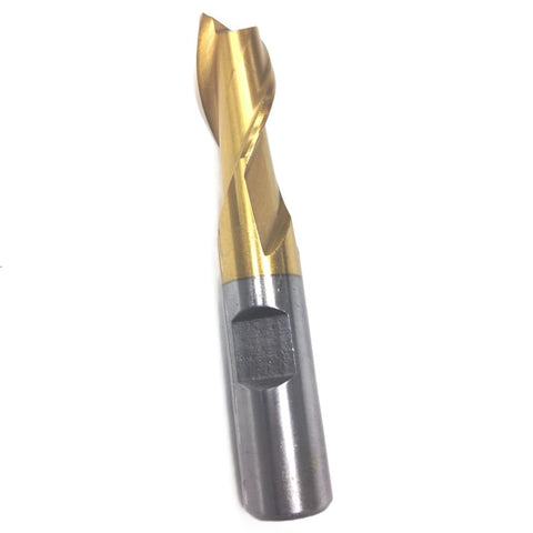 HHIP 5826-0187 3/16 x 3/8" TiN 2 Flute High Speed Steel Single End Center Cut End Mill