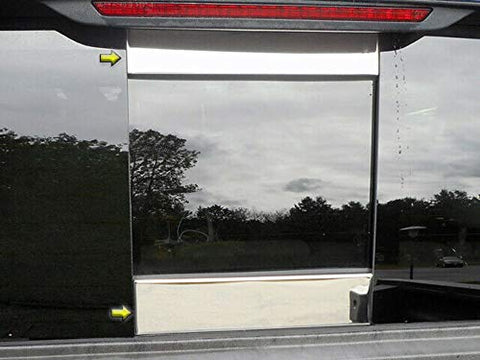 QAA is Compatible with 2017-2026 Honda Ridgeline 2 Piece Stainless Sliding Rear Window Trim Accents RW17240