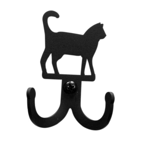 Village Wrought Iron Pet Cat Double Wall Hook