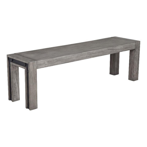 Alpine Furniture Fallon Bench, Gray/Black