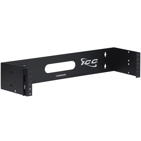 ICC Wall Mount Hinged Bracket, 2 RMS, 6? Depth, 20 lbs Capacity, 19? Rack Compatible, Steel Construction, Black