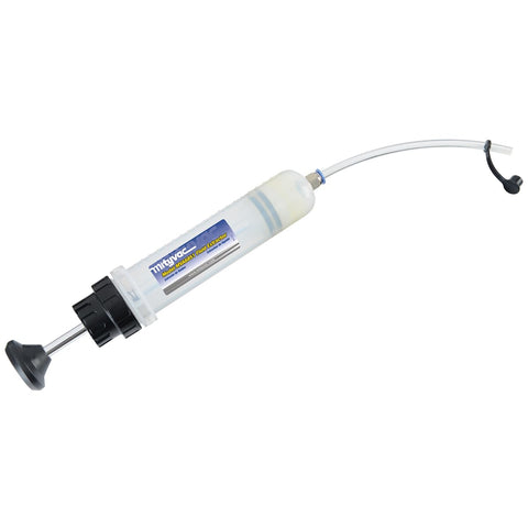 Mityvac MVA6851 7oz Fluid Evacuator Extractor and Dispensing Syringe, Lightweight, Easy to Clean, 7-1/2" Flexible Tube, Non-drip Cap, For Master Cylinders, Transaxles, Power Steering and Coolant