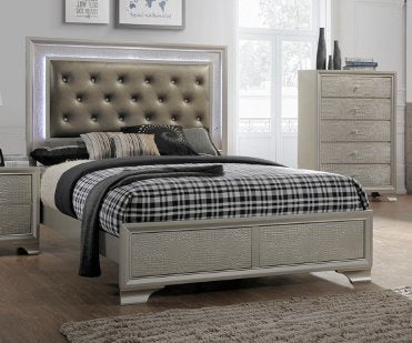 LYSSA QUEEN LED HEADBOARD Plus FOOTBOARD