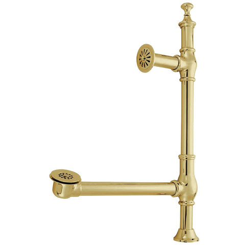 Kingston Brass CC3092 Edwardian British Lever Style Tub Drain, Polished Brass
