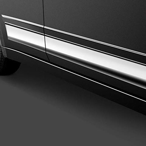 QAA is Compatible with 1987-1995 Nissan D21 Hardbody Pickup 10 Piece Stainless Rocker Panel Trim, Lower Kit, 6.625" Width, Long TH87517