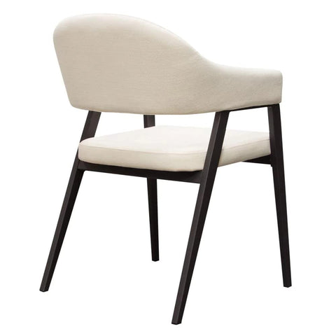 Diamond Sofa Adele 2 Accent Chairs in Cream Fabric, Beige